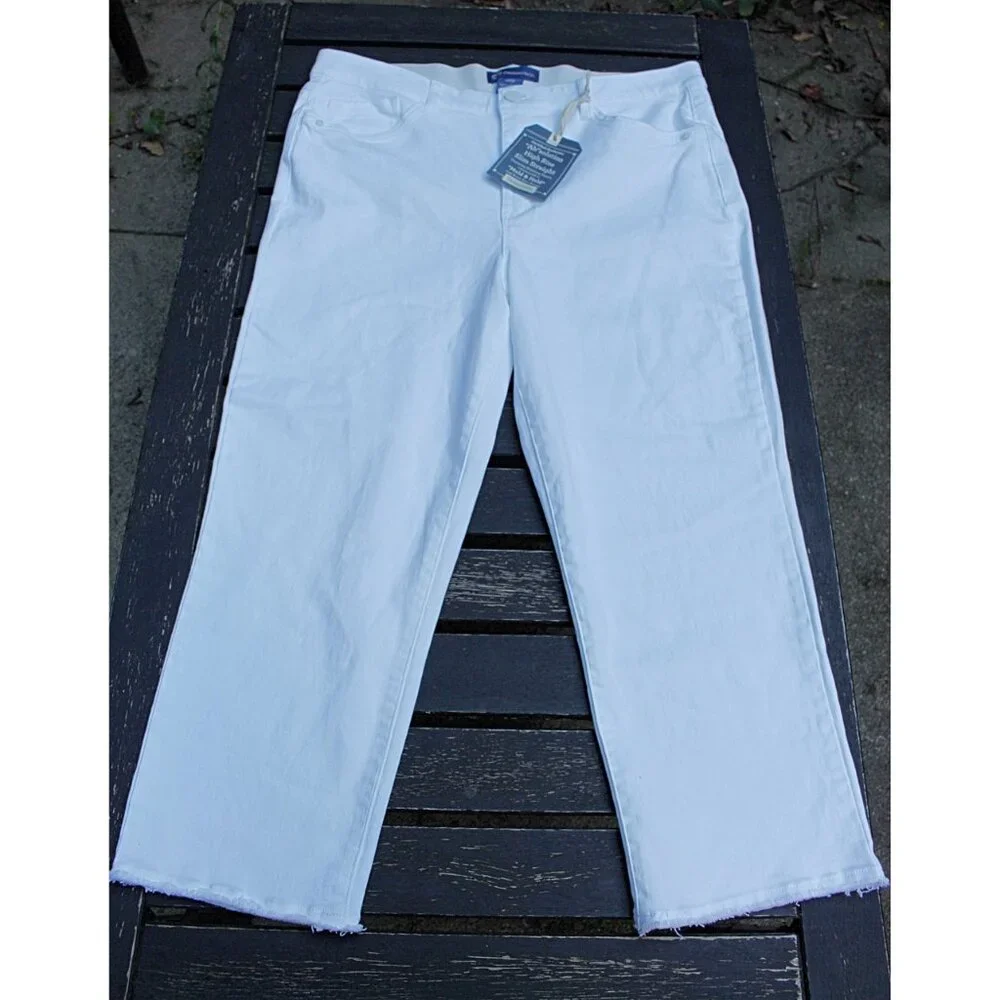 New w/Tags - Democracy Ab-Solution Hi Rise Straight Jeans, Optic White, 18P Plus - Picture 12 of 14